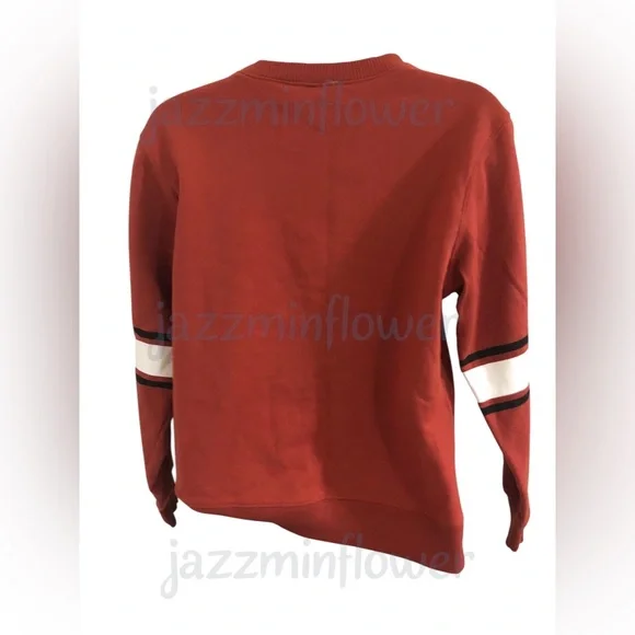 Dark red brick Snoopy and tweety graphic print sweatshirt XS brand new - Picture 7 of 8